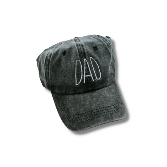 Vintage Style Grey Washed Dad Cap